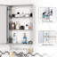 Miroir de salle de bain mural 16 po x 24 po argenté avec rangement, compartiments de grande capacité, armoire à pharmacie en aluminium résistant aux usures et à la corrosion, tablettes réglables, charnières silencieuses, facile