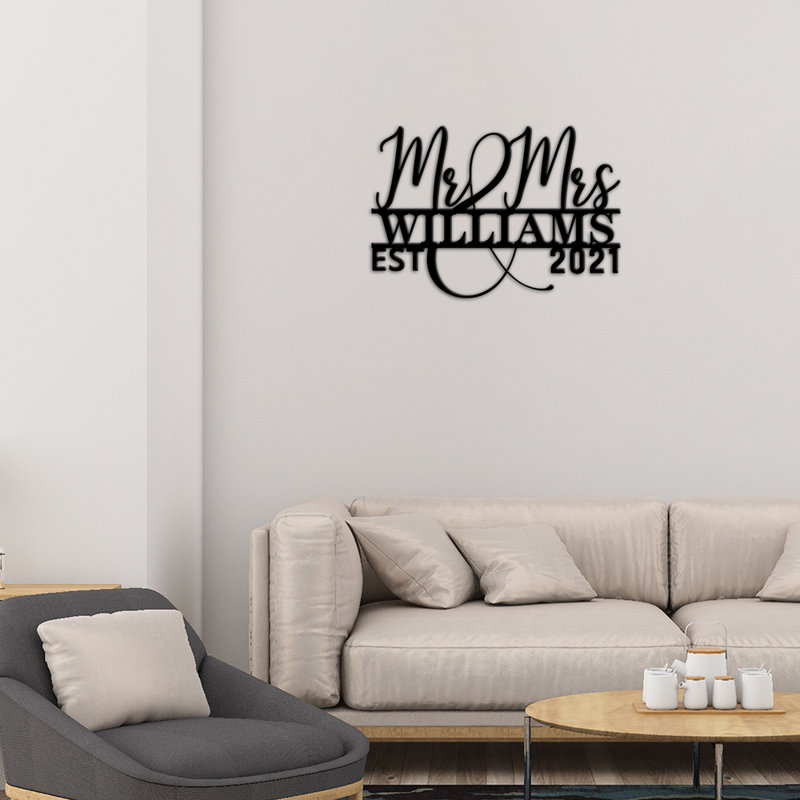 Plaque de mariage personnalisée Camorah