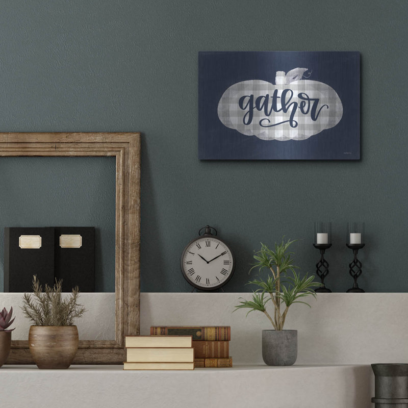 «Gather Pumpkin» par Imperfect Dust de Luxe Metal Art, «Gather Pumpkin» par Imperfect Dust, H 12 po x l 16 po