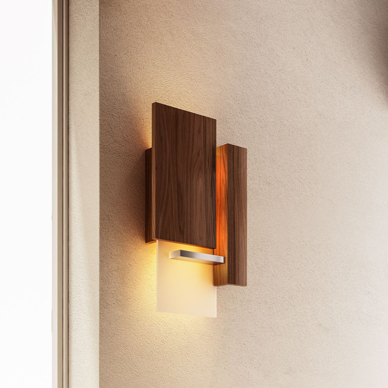 Vesper LED Flush Mounted Sconce, Walnut, 3500K (Cool)