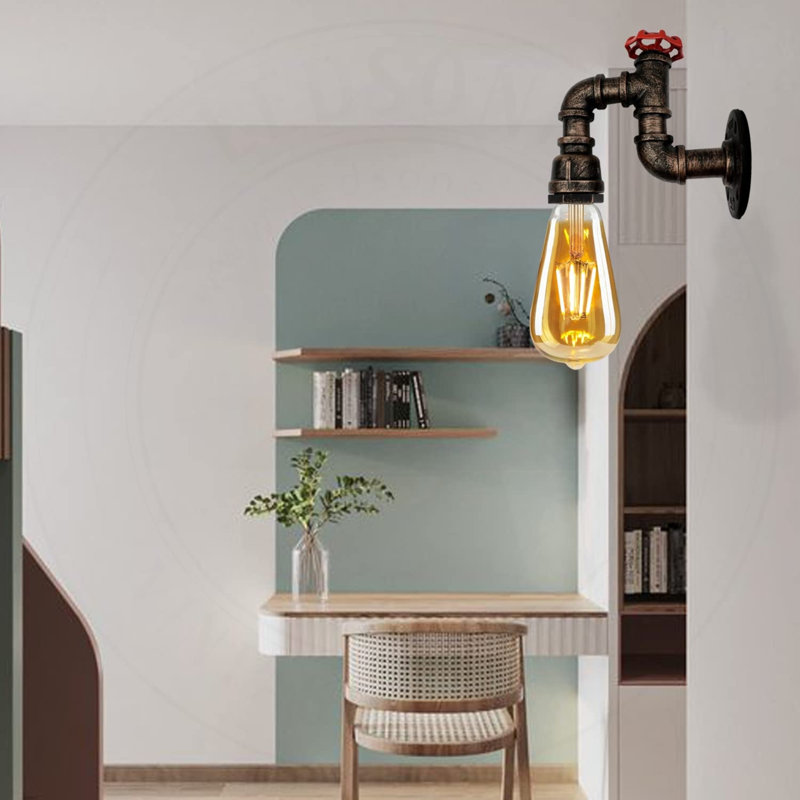 Averill Armed Sconce, Brushed Copper