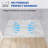 48x32 Inch White Rectangle Acrylic Shower Pan with Drain Center Wear Resistant Waterproof Tray for Bath Remodel
