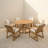7-Piece Round Acacia Wood Patio Dining Set with Ergonomic Chairs and Removable Cushions-124955560