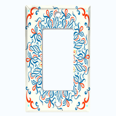 Patterned 1 - Gang Rocker Standard Wall Plate