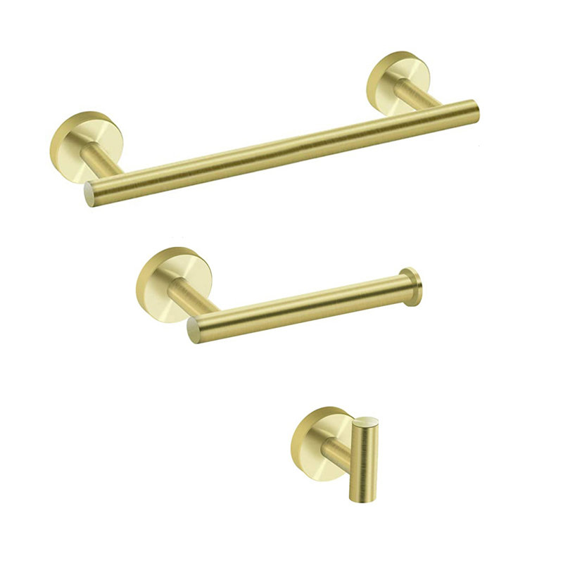 Ensemble de quincaillerie de salle de bain 3 pièces, Or brossé