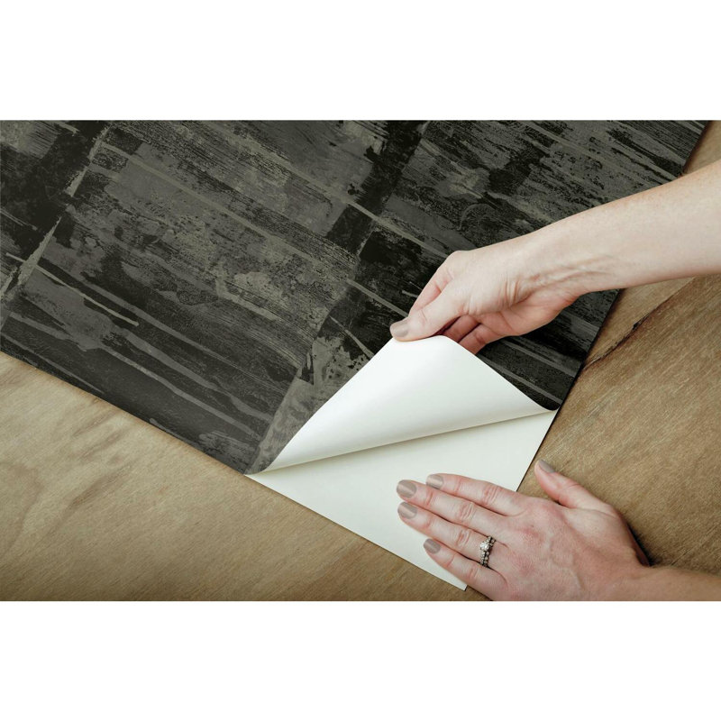 Papier peint adhésif CONGO PEEL & STICK, Noir / gris