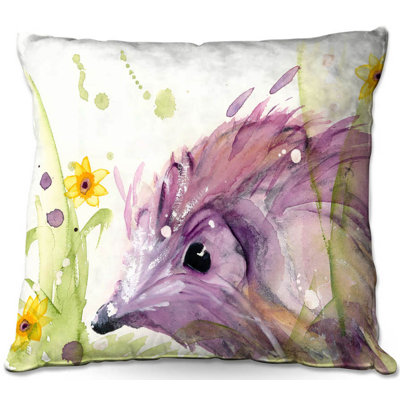 Hérisson de canapé dans la housse de coussin carrée wildflowers/insert