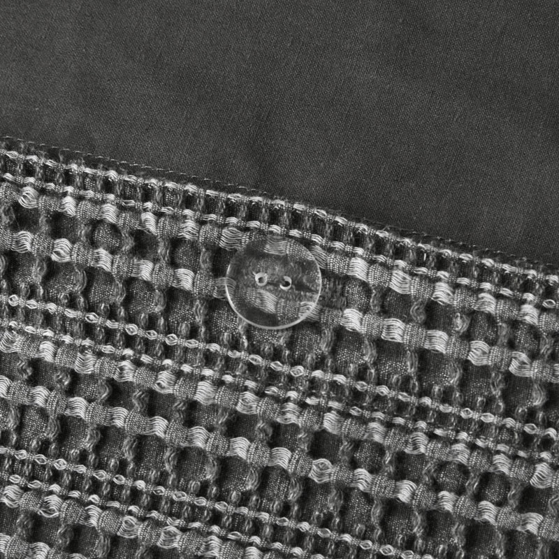 Ensemble de literie en coton gaufré Timeless, double / grand, gris anthracite