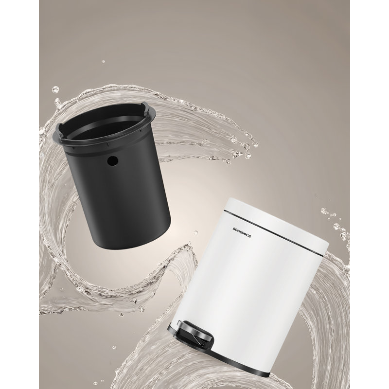 20.5x26x28cm Plastic Touch Top Waste Bin - 3L, White