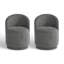 Integrated Barrel Armless Swivel Fabric Dining Chair（Set of 2）-1088541080