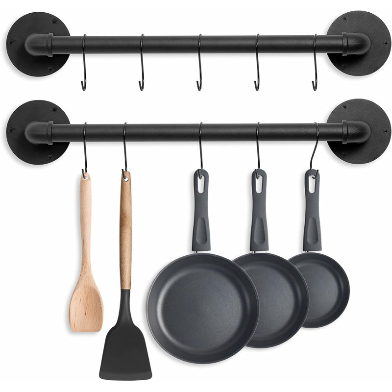 Ensemble de support mural pour casseroles et ustensiles 21 po