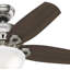 Ventilateur de plafond standard à 5 pales 42 po avec chaîne de traction et ensemble d'éclairage inclus Builder-56397230