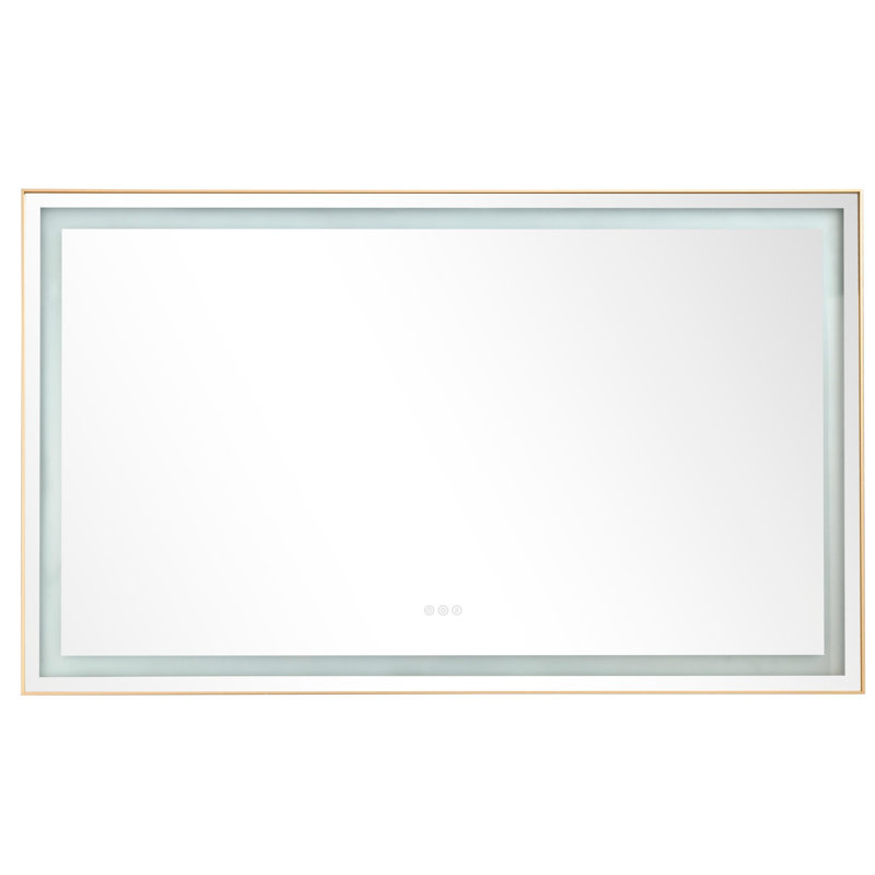 Miroir de salle de bain mural 60 * 36 à DEL avec lumière élevée et anti-buée à contrôle séparé