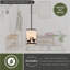 Mini-luminaire suspendu rustique bronze Jorene