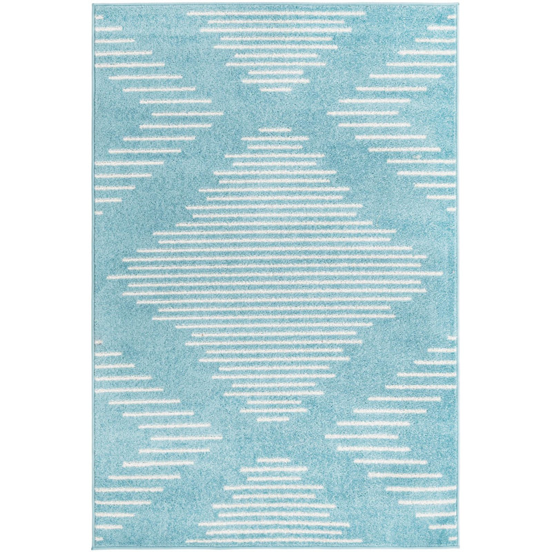 Geometric Indoor Rug, Rectangle 4' x 6'