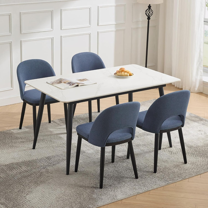 Upholstered Dining Chair, Blue