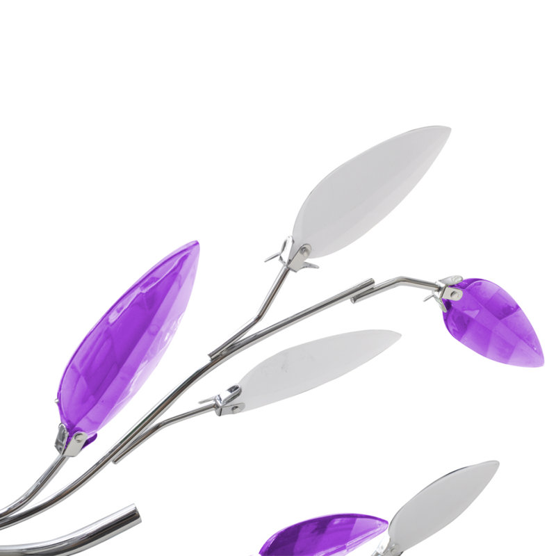 Semi Flush Mount, Purple/White