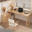 Bureau rectangulaire en bois massif avec 2 tiroirs Burlywood-1906326794