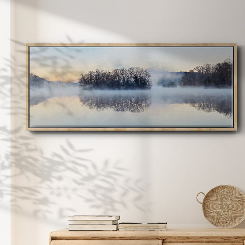 «Scene On The Water», reproduction d'art sur toile encadrée, H 24 po x l 60 po x P 1,5 po, Naturel