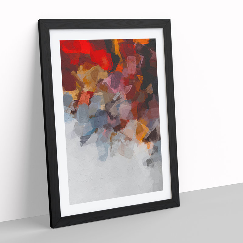 XV1022-2577X Lightyears Abstract - Single Picture Frame Painting, 46cm H x 34cm W x 2cm D, Black