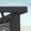 Pergola en métal avec auvent Backview Discovery Glenview