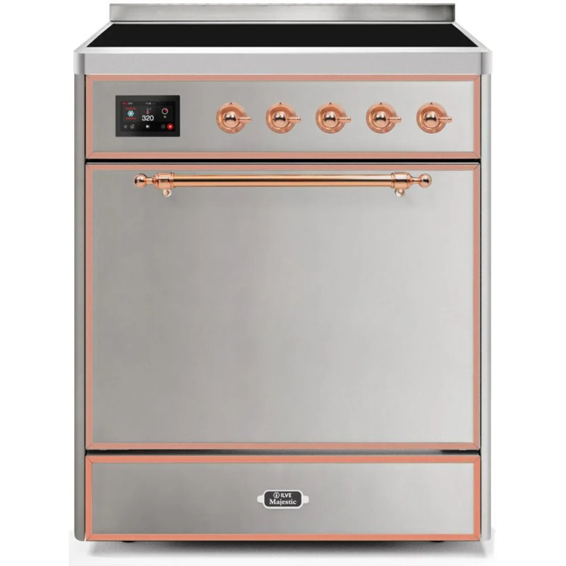 ILVE Majestic II 30 in Induction Range, Stainless Steel/Copper