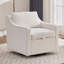 Chaise d'appoint pivotante avec fauteuil simple rembourré avec dossier pour le salon