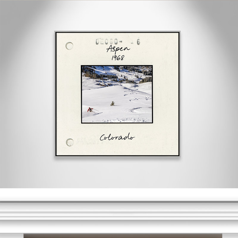 Aspen Print par CAD Designs, 37.5'' W x 37.5'' H, Framed Canvas, Silver Floater