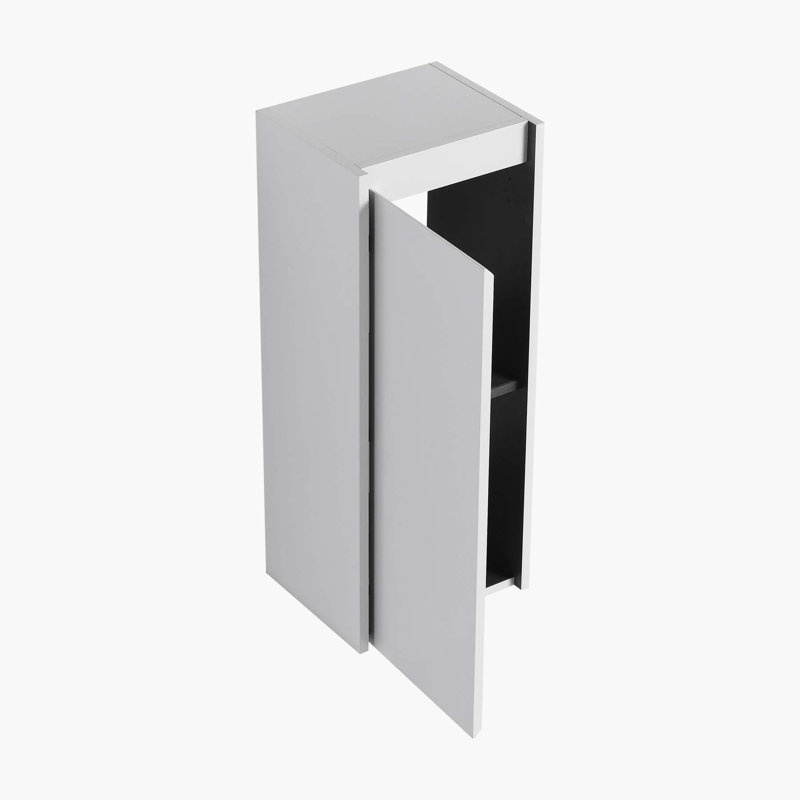 Armoire de salle de bain 12 po, portes à fermeture en douceur, fixation flottante, blanc