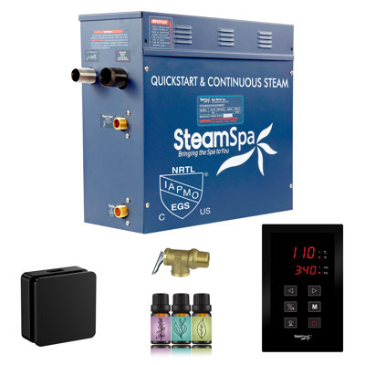 Oasis Series 7.5KW Steam Bath Generator With Continuous Steam Plus Easy Touch Pad