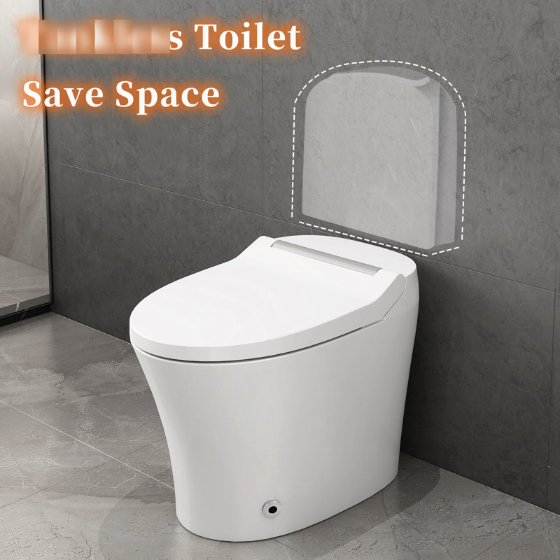 Toilette allongée intelligente avec système de chasse d'eau de nuit et de conservation de l'eau