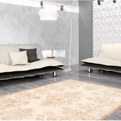 Tapis unique en laine noué à la main de style 2000S 5 pi 6 po x 9 pi 1 po Danuel