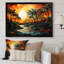 Palmiers orange mosaïque VI - impression-698056750-698056747