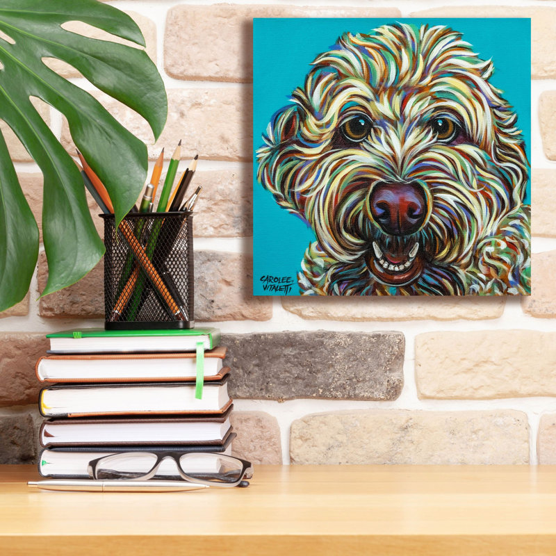 «Kaleidoscope Dog 4» par Carolee Vitaletti, art mural sur toile, H 12 po x l 12 po x P 0,75 po