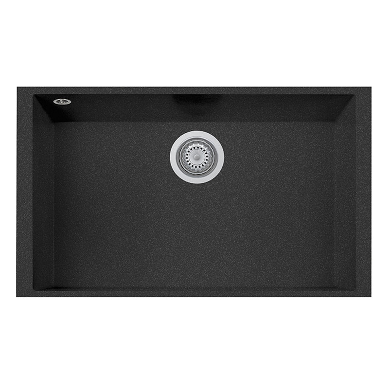 Undermount Quartz Kitchen Sink, Black