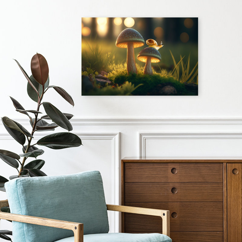 Enchanted Forest Dreamy Mystical Serene Moss Forest Nature Wall Art Print 1 Piece Wrapped Canvas Wall Art