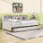 Twin Upholstered Daybed with Shelves and Drawers-1175844616