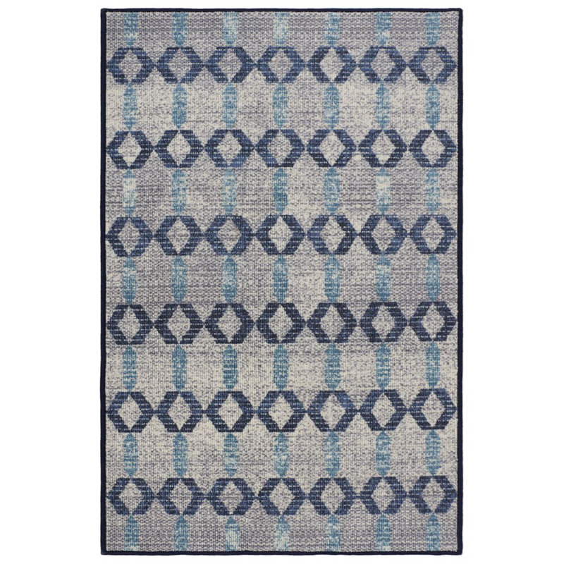 Tapis gris touffeté à motif géométrique Iyana, Rectangle 3 pi x 5 pi