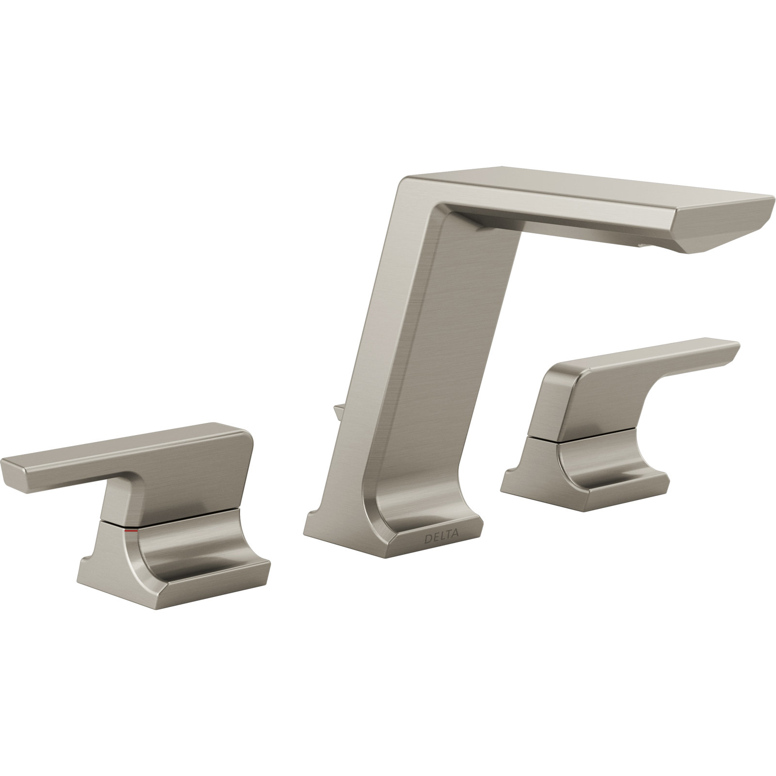 Pivotal Widespread Bathroom Faucet with Drain Assembly, Lumicoat Stainless Steel