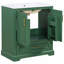 Meuble-lavabo autoportant de 30 po avec lavabo, panneau de fibres à densité moyenne et structure en bois massif, 1 tiroir de séparation et 2 portes à fermeture en douceur (double tablette sur la porte)-842258621-842258622