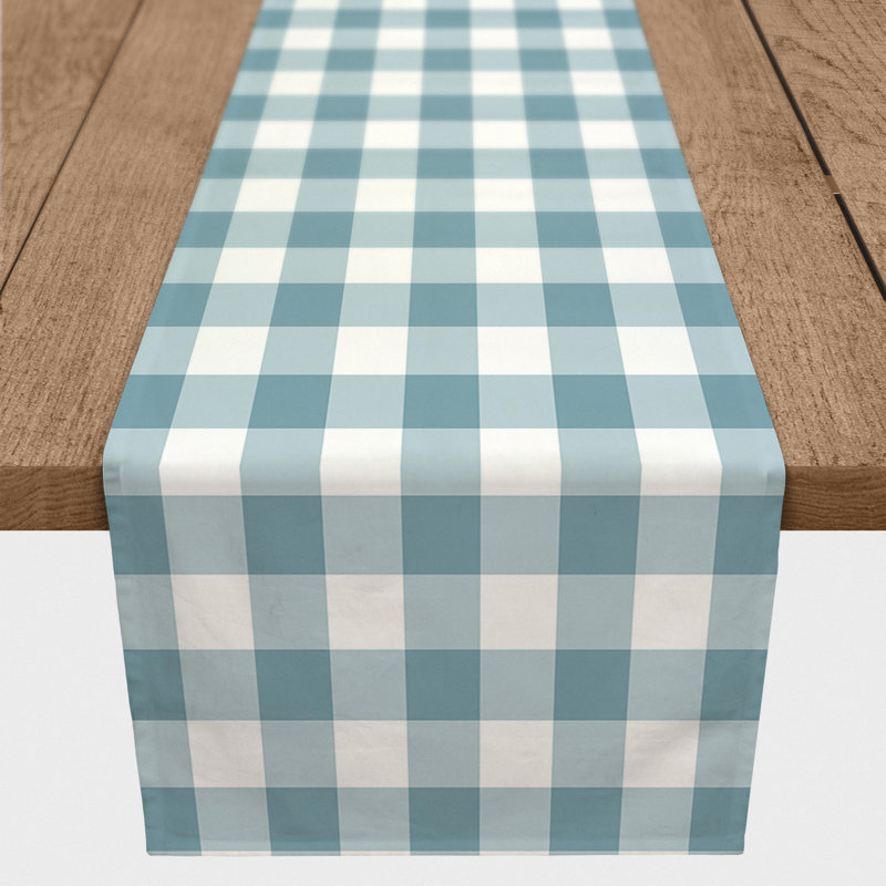 Chemin de table Westrick, Géomatique, Bleu ciel, 90 po x 16 po