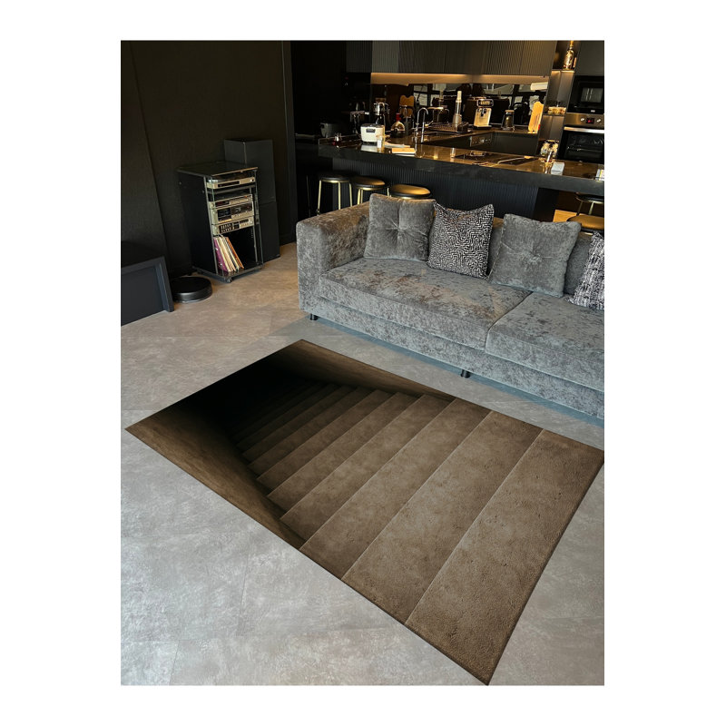 Tapis gris tissé Mosso, 2' x 2'11"