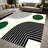 1PC Minimalist Abstract Geometric Black Arch Line & Dark Green Dot area rugs for Living Room, Soft and Comfortable, Suitable for all seasons, easy-to-maintain, machine washable Indoor floor mat, Under Table Farmhouse suitable for entryway, bedroom,-675216665