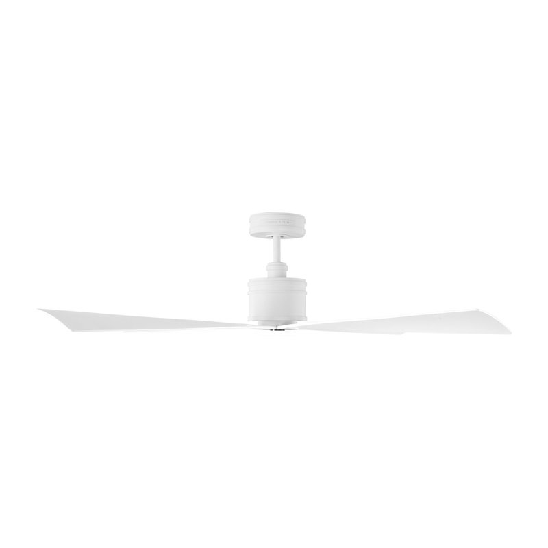 Launceton Downrod Ceiling Fan, Matte White