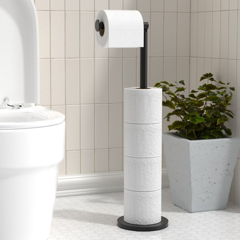 Mellor Free Standing Toilet Paper Holder, Chrome