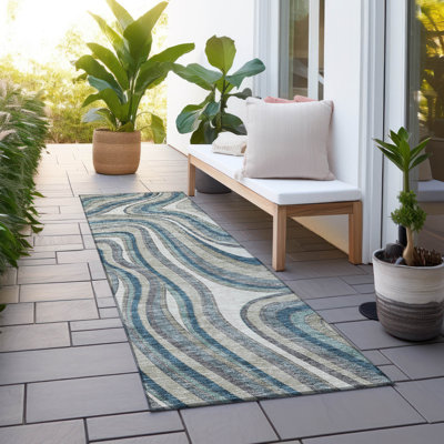 Lamanna Washable Abstract Indoor / Outdoor Rug