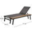 Chaise longue d'extérieur avec table d'appoint en bois - rouille - 2 chaises en filet aéré et eucalyptus