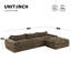 Canapé de 116 po entièrement compressé avec mousse haute densité, conception sans pattes, dossier et coussin de siège intégrés, combinaison libre, chenille de particules-459339133