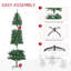 Sapin de Noël artificiel de 7 pi de hauteur, mince, non éclairé, avec branches réalistes et 865 pointes, vert