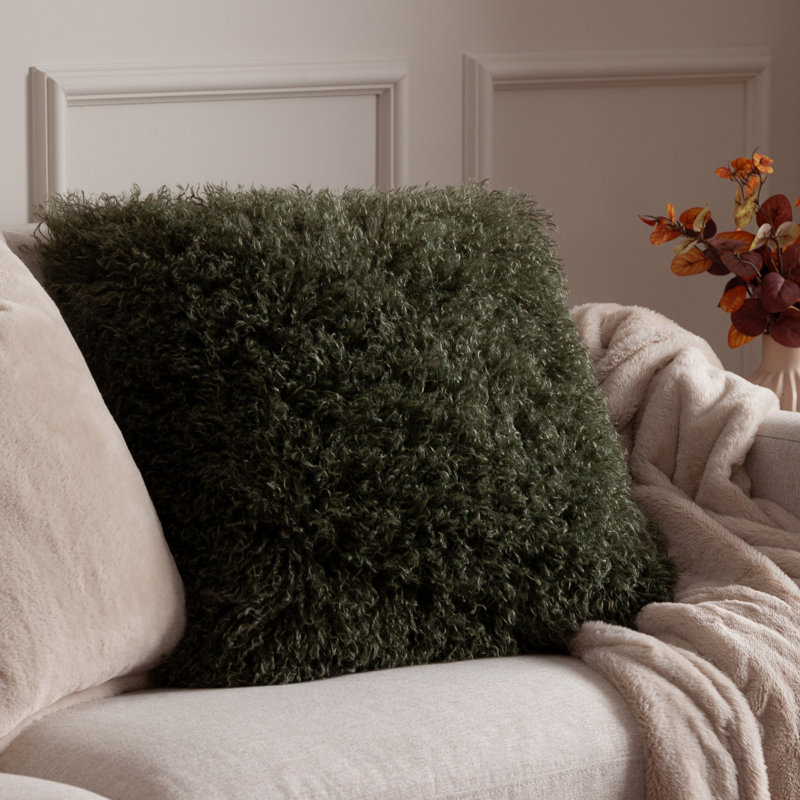 Rowan Cushion Cover Square Cushion Cover, Green, Only Cover